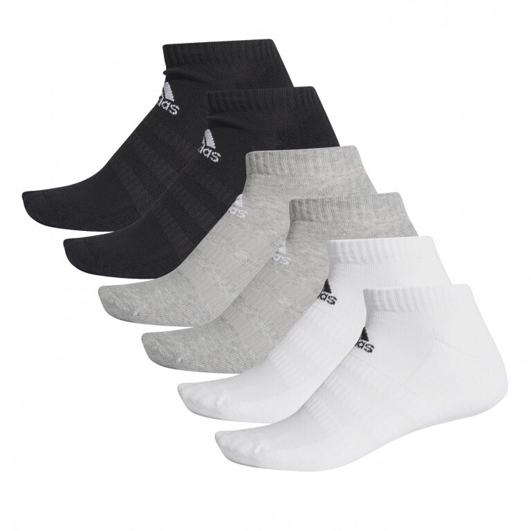 adidas Sportsocken Ankle Cushion Low schwarz/weiss/grau 6er
