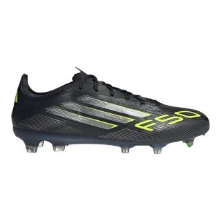 adidas Fussballschuhe F50 Pro FG (für feste Böden) schwarz/silber/lime Herren