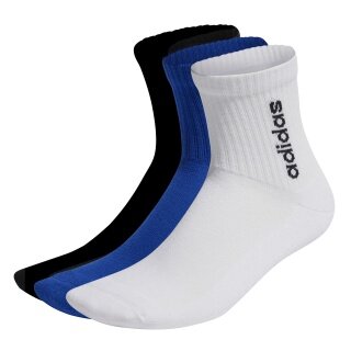 adidas Sportsocke Ankle Half Cushioned Quarter blau/weiss/schwarz - 3 Paar