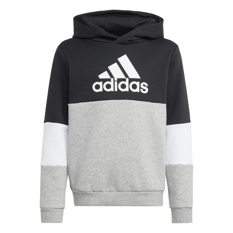 Fleece adidas Trainingsanzug Jungen bestellen schwarz/grau Colourblock online (Baumwollmix)