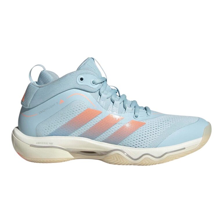adidas Hallen-Indoorschuhe CrazyFlight 7 Mid hellblau/orange Damen