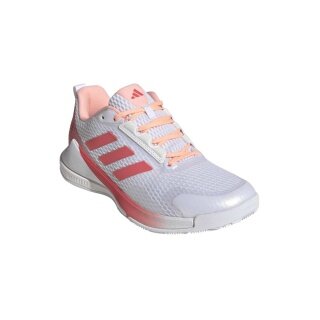 adidas Hallen-Indoorschuhe Novaflight 2 weiss/coralrot Damen
