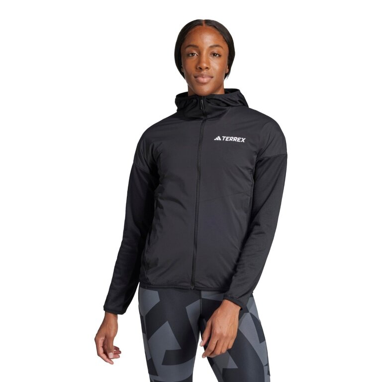 adidas Kapuzenjacke Terrex Xperior Climawarm+ Wind Light Fleece (schmal geschnitten) schwarz Damen
