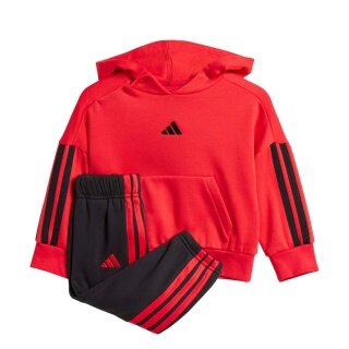 adidas Jogginganzug Essentials (Baumwolle-Mischung) rot/schwarz Kleinkinder