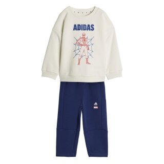 adidas Jogginganzug Marvel Spider-Man (Baumwolle-Mischung) weiss/blau Kleinkinder
