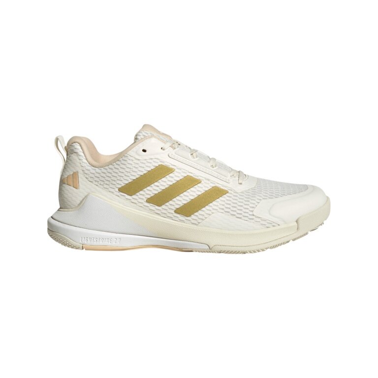 adidas Hallen-Indoorschuhe Novaflight 2 weiss/gold Damen