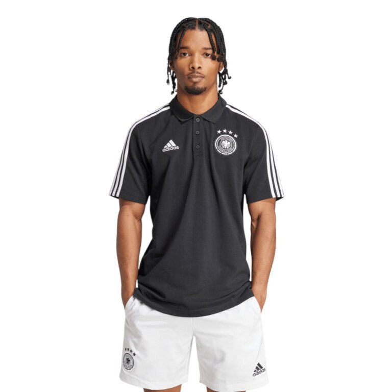 adidas Sport-Polo DFB DNA 3-Streifen (Deutschland/Germany) schwarz Herren