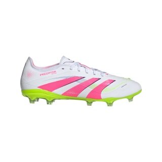 adidas Fussballschuhe Predator Pro FG für feste Böden (Naturrasen) weiss/lime/lucidpink Herren