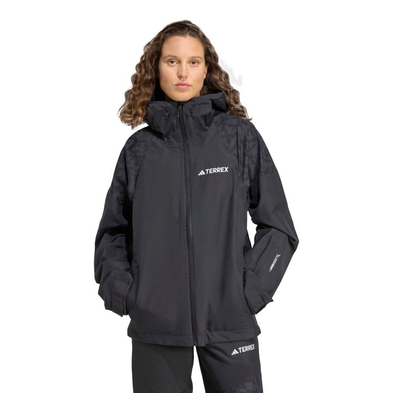 adidas Skijacke Terrex Xperior Hybrid PRIMEKNIT CLIMAPROOF+ (wasserdicht) schwarz Damen