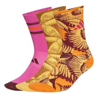 adidas Sportsocken Crew Farm fuchsia/braun/orange - 3 Paar