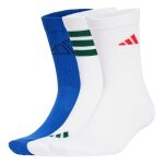 adidas Sportsocken Logo Crew weiss/blau - 3 Paar