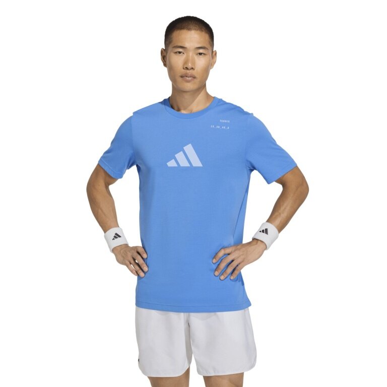 adidas Tennis Tshirt Category Graphic (Baumwollmix) blau Herren