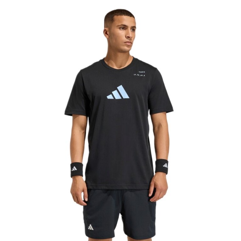 adidas Tennis Tshirt Category Graphic (Baumwollmix) schwarz Herren
