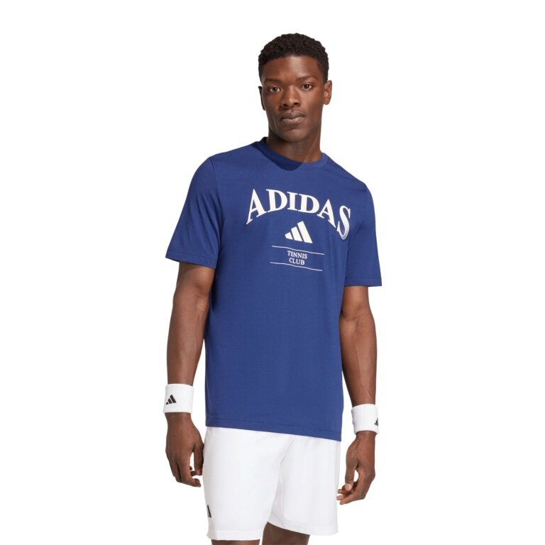 adidas Tennis Tshirt Heritage Graphic (Retro-Look) dunkelblau Herren