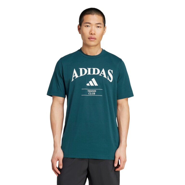 adidas Tennis Tshirt Heritage Graphic (Retro-Look) grün Herren
