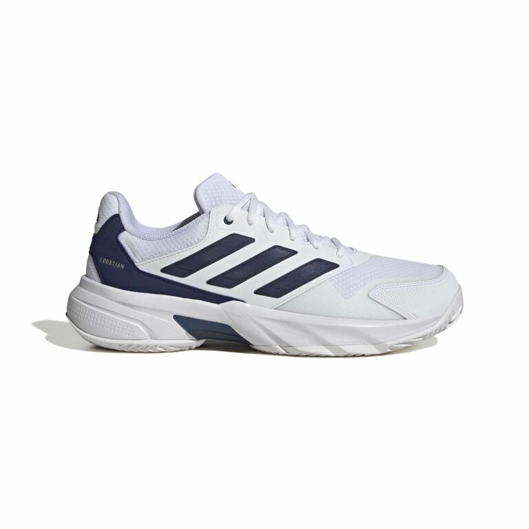 adidas Tennisschuhe CourtJam Control 3 Clay/Sandplatz 2026 weiss/dunkelblau Herren