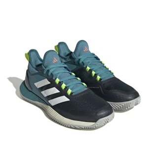 adidas Tennisschuhe adizero Ubersonic 4.1 Clay/Sandplatz/Leichtigkeit 2023 blaugrün/weiss Herren