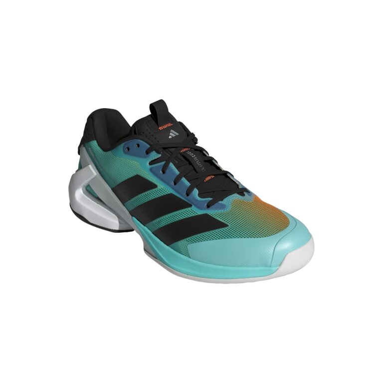 adidas Tennisschuhe adizero Ubersonic 5 Allcourt/Leichtigkeit türkisblau/schwarz/orange Herren