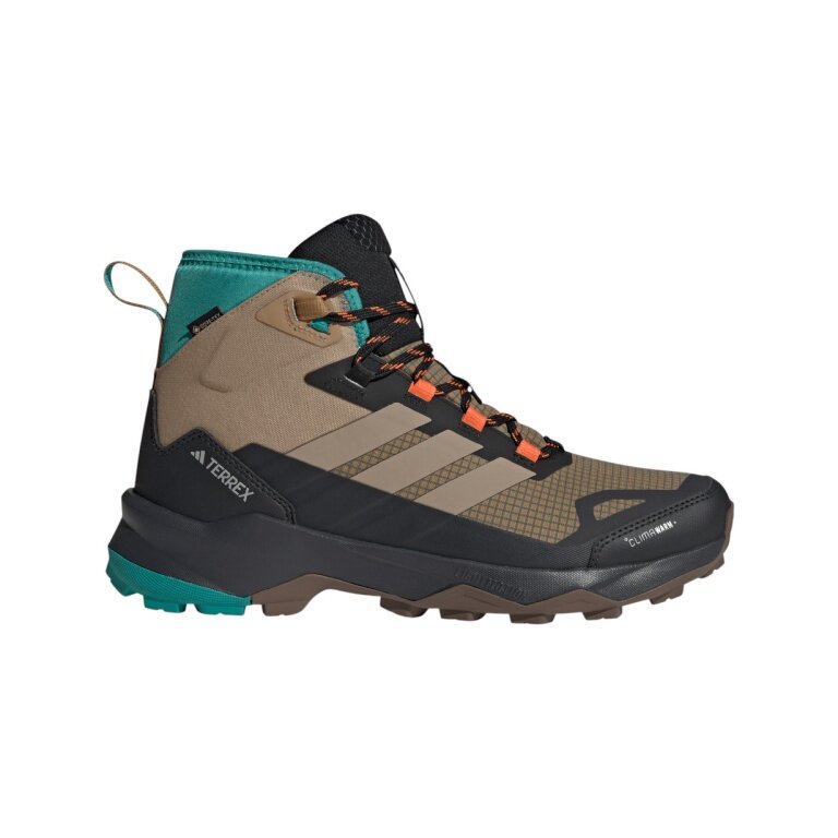 adidas Trekking-Wanderschuhe Terrex Skychaser AX5 Mid Climawarm+ GTX (wasserdicht) braun/schwarz/tealblau Herren