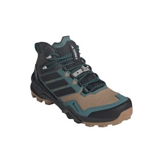 adidas Trekking-Wanderschuhe Terrex Skychaser Mid GTX (wasserdicht) schwarz/grün/braun Herren
