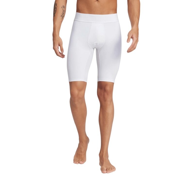 adidas Sport-Tight Techfit (elastischer Bund) kurz weiss Herren