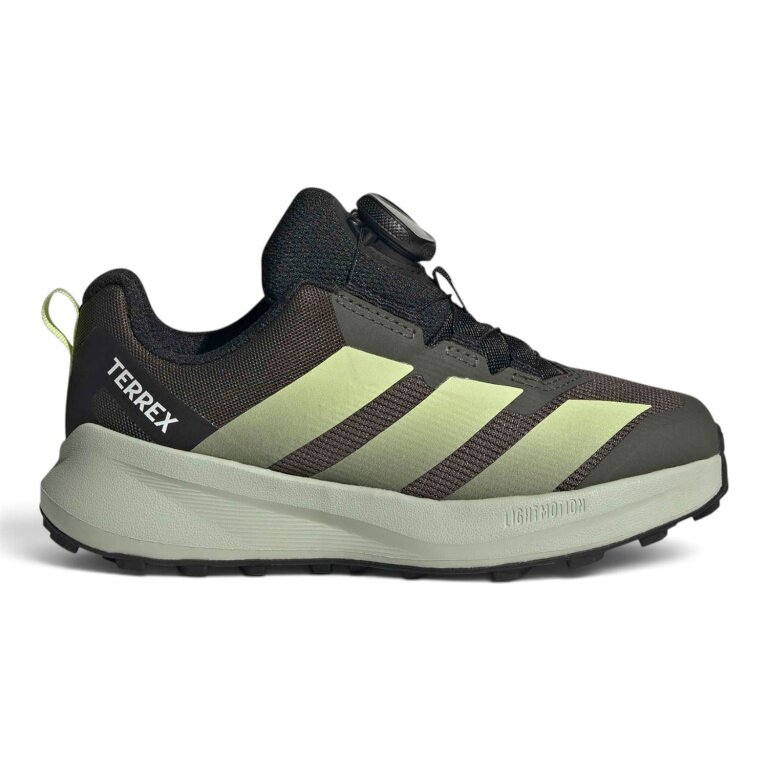 adidas Trail-Laufschuhe Terrex Agravic Boa 2026 (BOA-Schnürsystem) schwarz/limegrün Kinder