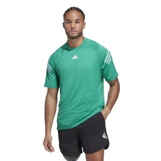 adidas Trainings-Tshirt Train Icons 3-Streifen grün Herren