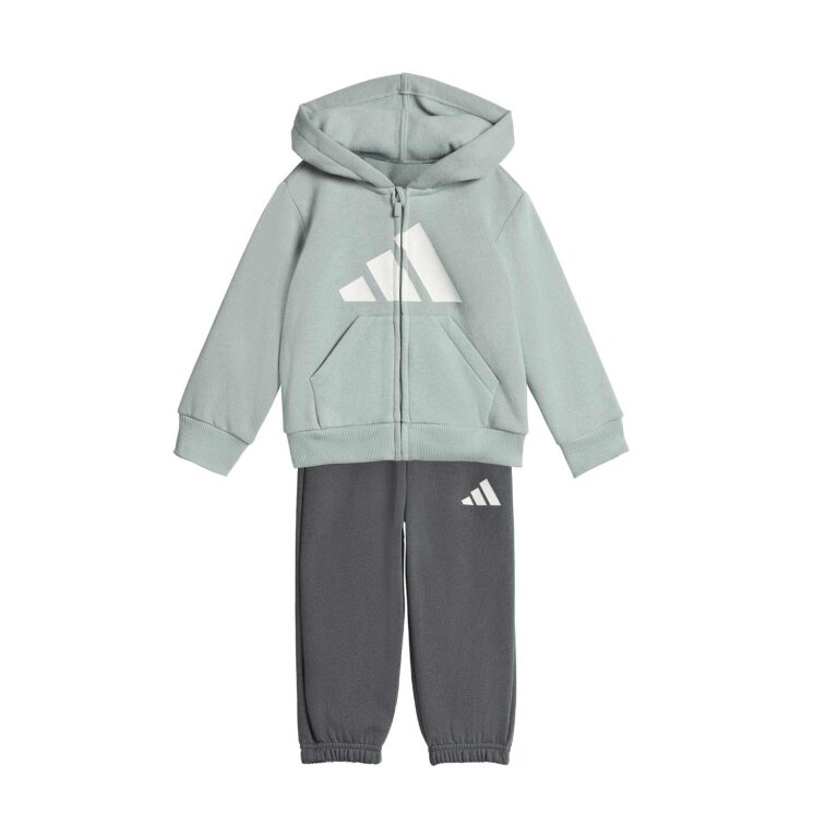 adidas Trainingsanzug Essentials (Baumwolle-Mischung) grün/grau Kleinkinder
