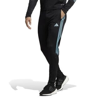 adidas Trainingshose Tiro 23 Club Pant (100% Polyester) lang schwarz/hellblau Herren