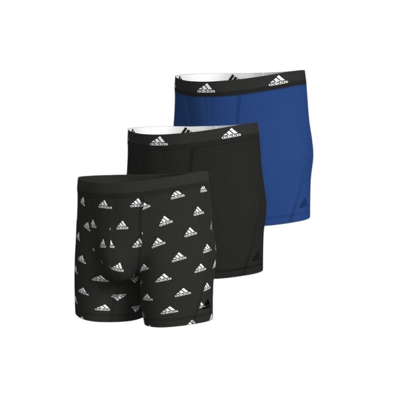 adidas Unterwäsche Boxershorts Brief mehrfarbig schwarz/blau - 3 Stück