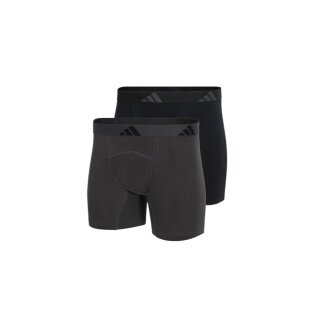 adidas Unterwäsche Boxershorts Ergonomic Brief schwarz/dunkelgrau - 2 Stück