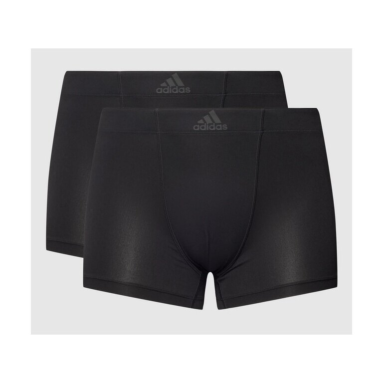 adidas Unterwäsche Boxershorts Trunk mit Logo-Print schwarz - 2 Stück