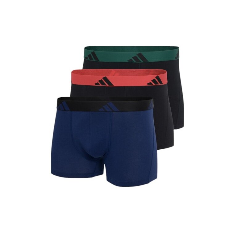 adidas Unterwäsche Boxershorts Trunk Active Flex Cotton schwarz/dunkelblau Herren - 3 Stück
