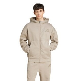 adidas Kapuzenpullover Z.N.E. Zip-Hoodie (Baumwolle/Polyester) beige Herren