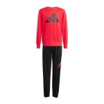 adidas Trainingsanzug Essentials Jogger (Baumwolle-Mischung) rot/schwarz Kinder