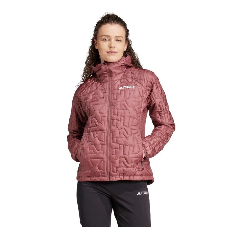 adidas Isolationsjacke Terrex Xperior PrimaLoft Loose Fill Hooded burgunderrot Damen
