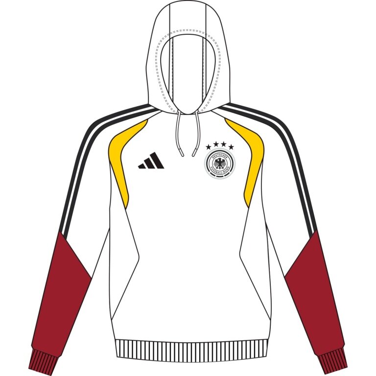 adidas Kapuzenpullover Deutschland 26 Tiro Sweat Hoodie (Baumwolle) weiss Herren