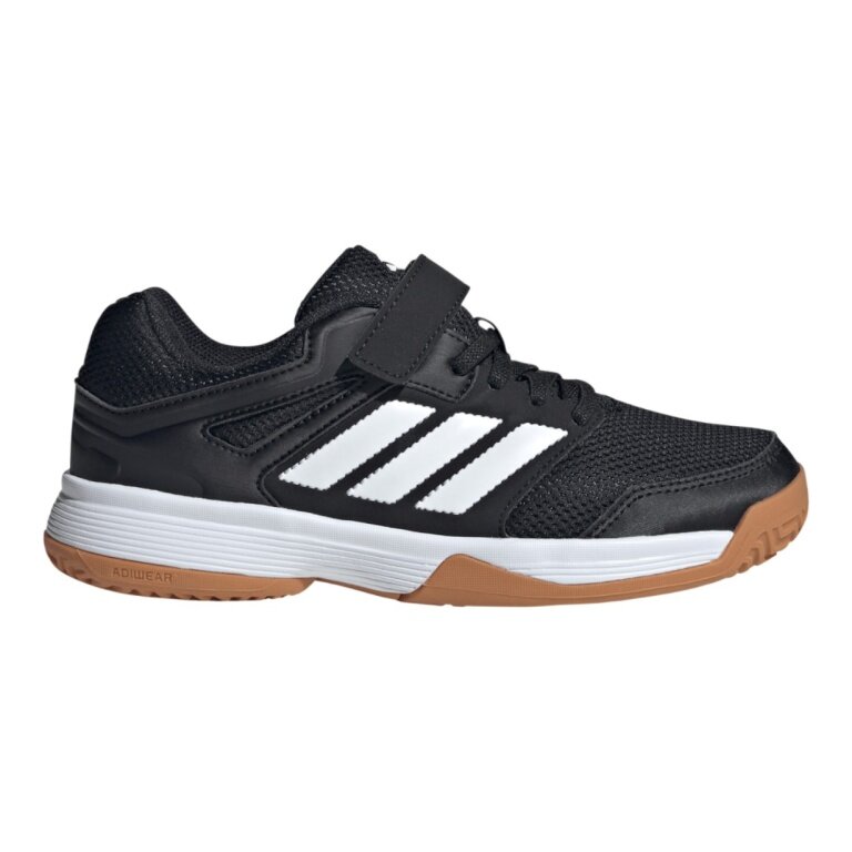 adidas Hallen-Indoorschuhe Speedcourt Velcro schwarz/weiss Kinder