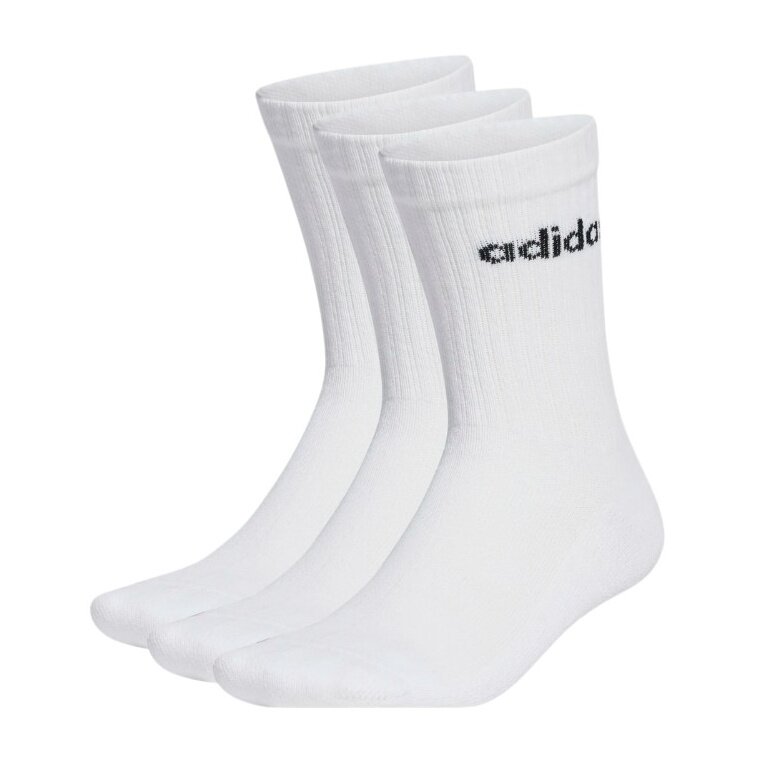 adidas Sportsocken Linear Crew Cushioned (Baumwolle, durchgehend gepolstert) weiss - 3 Paar