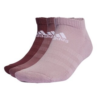 adidas Sportsocken Sneaker Cushion Low weinrot/pink - 3 Paar