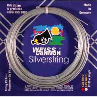 WeissCannon Tennissaite Silverstring (Haltbarkeit+Power) silber 12m Set