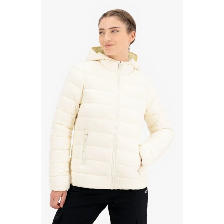 bestellen Steppjacke weiss Champion gepolsterte online - Kapuze - Jacke leichte Damen Polyfilled mit