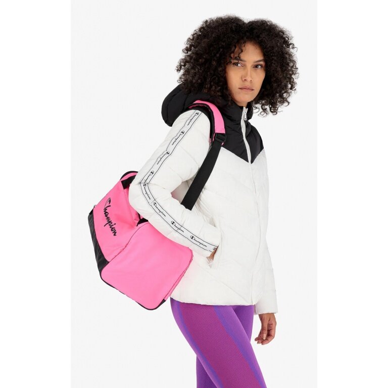 Champion Steppjacke - leichte wattierte Kapuzenjacke in Kontrastoptik - weiss Damen