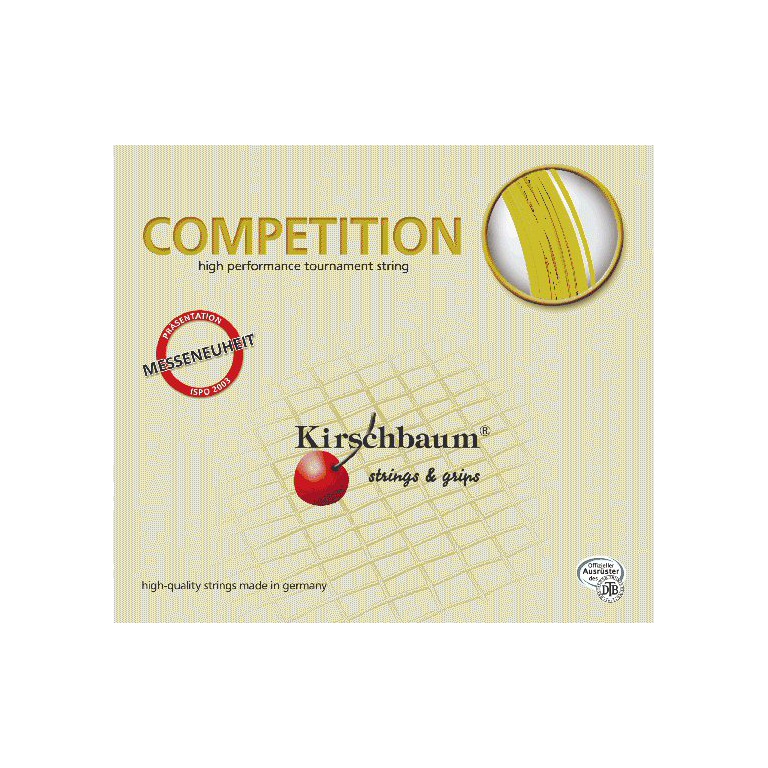 Besaitung mit Tennissaite Kirschbaum Competition gelb