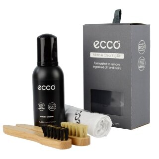 ECCO Schuhpflege Midsole Set (150ml Midsole Cleaner, Mikrofasertuch und 2x Bürsten)