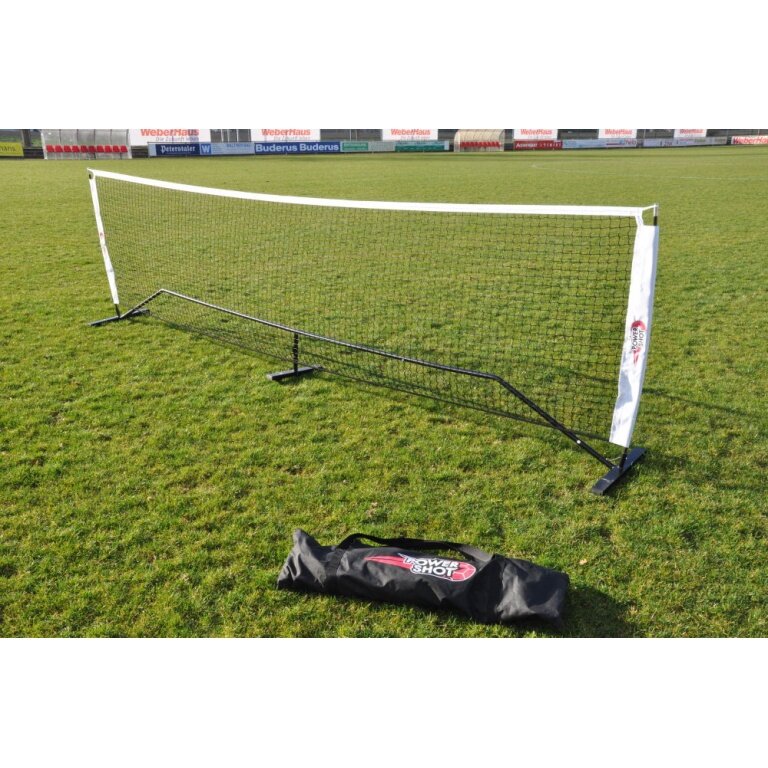 Powershot Fussball-Tennisnetz Set aus Stahl 4mx1,10m