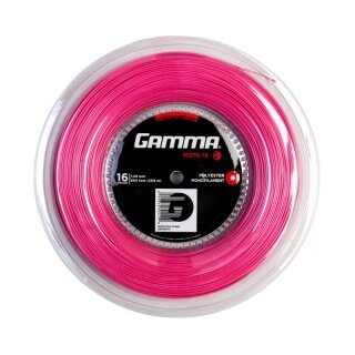 Gamma Tennissaite Moto (Haltbarkeit+Spin) pink 200m Rolle