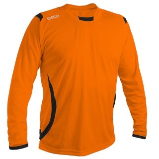 GECO Sport-Langarmshirt Levante (100% Polyester) orange/schwarz Herren