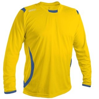 GECO Sport-Langarmshirt Levante (100% Polyester) gelb/blau Herren