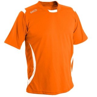 GECO Sport-Tshirt Levante (100% Polyester) orange/weiss Herren